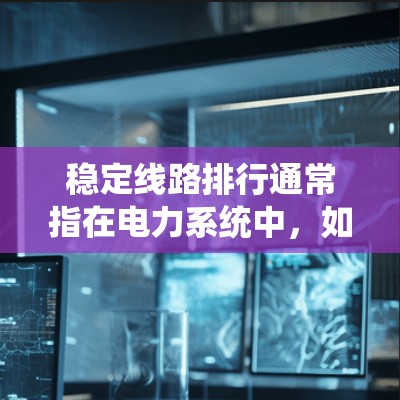 稳定线路排行通常指在电力系统中,如何通过分析和比较不同线路的稳定性,来确定哪些线路在特定条件下能够稳定运行,并将其排定为稳定线路。这一排定过程可能基于以下因素 稳定线路排行通常指在电力系统中,如何通过分析和比较不同线路的稳定性,来确定哪些线路在特定条件下能够稳定运行,并将其排定为稳定线路。这一排定过程可能基于以下因素