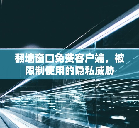 翻墙窗口免费客户端,被限制使用的隐私威胁 翻墙窗口免费客户端,被限制使用的隐私威胁