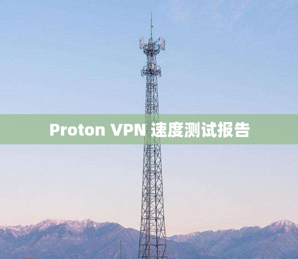 Proton VPN 速度测试报告