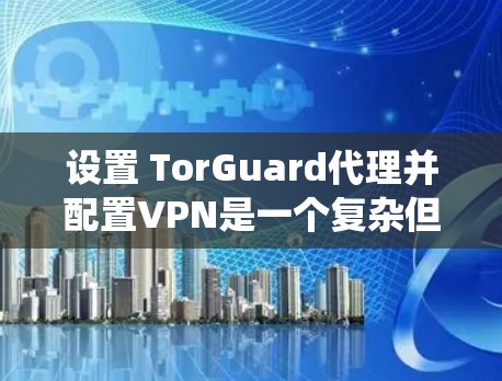 设置 TorGuard代理并配置VPN是一个复杂但系统性的过程，需要仔细操作以确保成功。以下是一个清晰的步骤指南