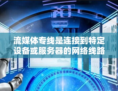 流媒体专线是连接到特定设备或服务器的网络线路,用于传输实时流媒体内容。以下是关于流媒体专线的详细说明